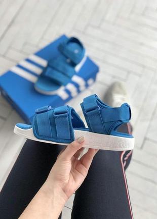 Босоножки женские  adidas adilette blue white4 фото