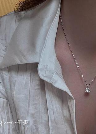 Цепочка чокер с одиночным камушком