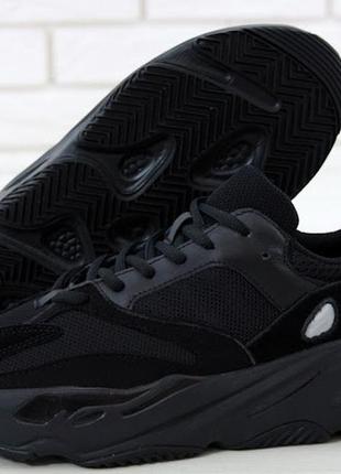 Мужские и женские кроссовки  adidas yeezy boost 700 full black