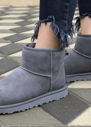 Ugg mini bailey bow 2 grey 2