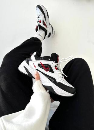 Жіночі кросівки  nike m2k tekno black white red5 фото