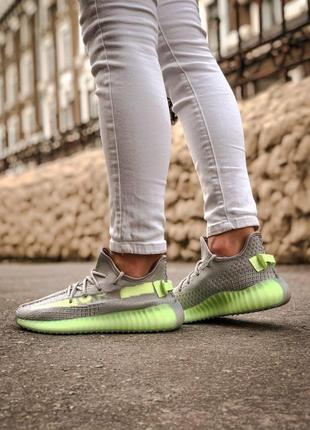 Кросівки чоловічі   adidas yeezy boost 350 v2 grey green7 фото