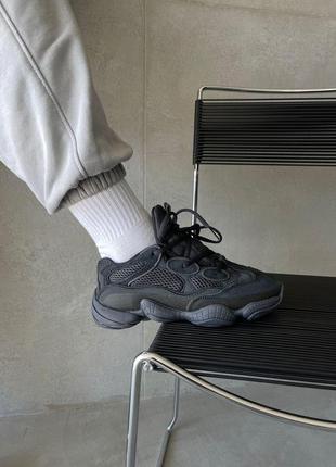 Мужские и женские кроссовки  adidas yeezy boost 500 black 2