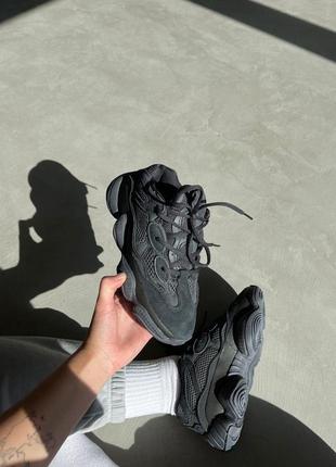 Мужские и женские кроссовки  adidas yeezy boost 500 black 210 фото