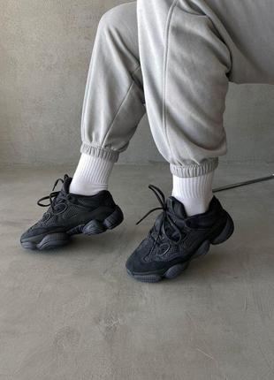 Мужские и женские кроссовки  adidas yeezy boost 500 black 22 фото