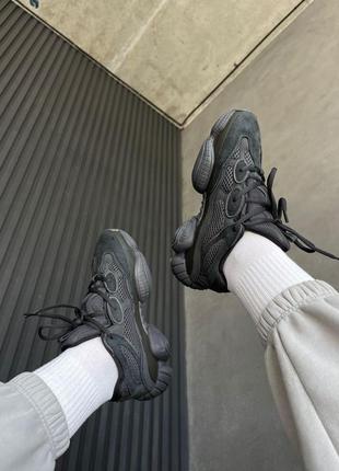 Мужские и женские кроссовки  adidas yeezy boost 500 black 25 фото