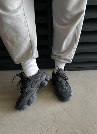 Мужские и женские кроссовки  adidas yeezy boost 500 black 23 фото