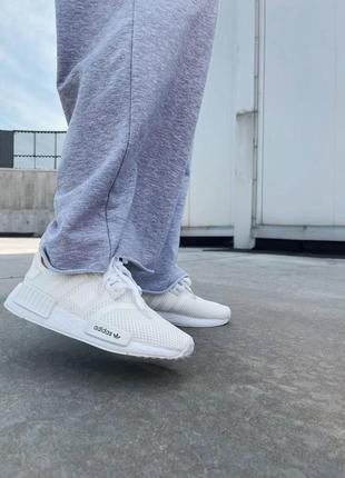 Кросівки чоловічі   adidas nmd runner white black logo
