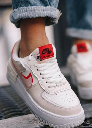 Женские кроссовки woven nike all white air forces with red woven nike check blue book