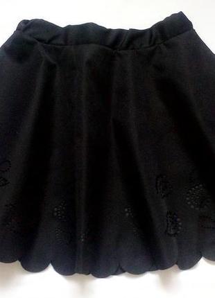 Чорна шкільна спідниця спідничка юбка на дівчинку зріст 1342 фото