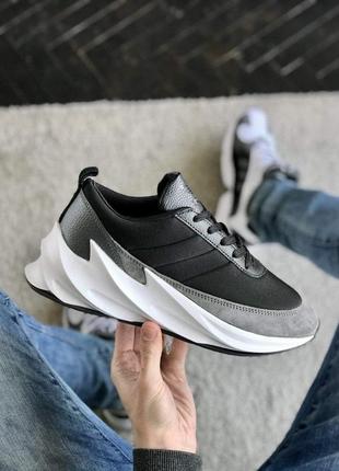 Мужские кроссовки  adidas shark grey1 фото