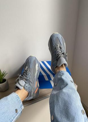 Adidas yeezy boost 700 inertia "grey"6 фото