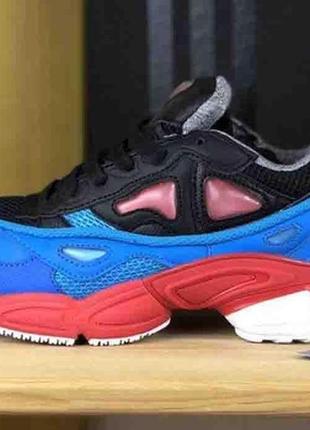 Женские кроссовки  adidas x raf simons ozweego 2 black red lucora1 фото