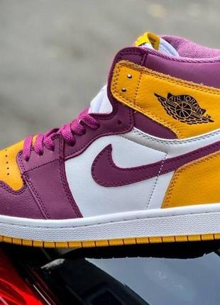 Jordan 1 high og "brotherhood" yellow purple white