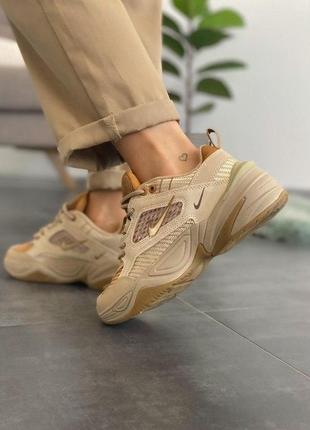 Женские кроссовки  nike m2k tekno linen & wheat & ale brown