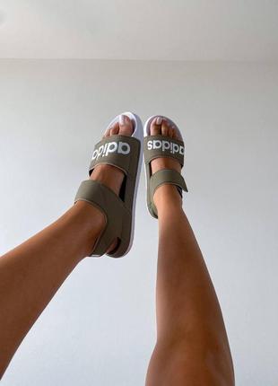 Босоножки женские  adidas adelitte sandals olive2 фото