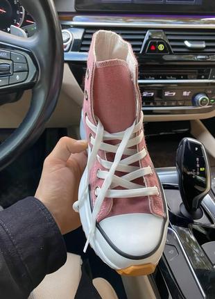 Кеды женские converse run star hike pink конверс1 фото