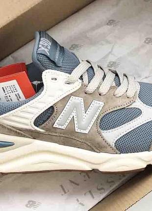 Женские кроссовки  new balance x-90 grey blue white