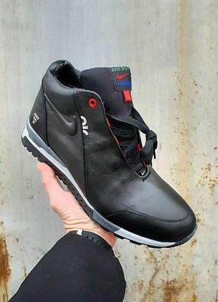 Мужские кроссовки  nike winter sneakers black grey10 фото