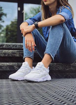 Мужские и женские кроссовки  adidas ozweego adiprene white2 фото