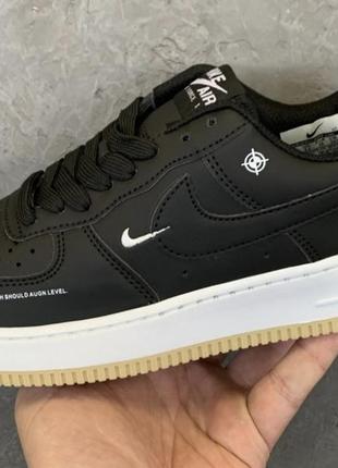 Женские кроссовки   nike air force 1 low starfish black white