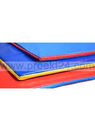 Спортивный мат, борцовский мат в чехле 2000х1000х50 мм (ппэ нх) синий