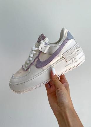 Женские кроссовки  nike air force shadow  white purple 36