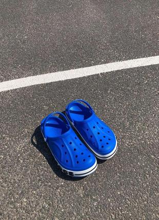 Шлепанцы женские  crocs blue logo