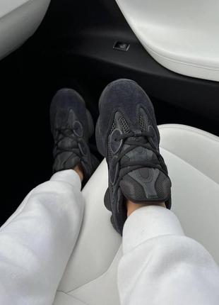 Мужские и женские кроссовки  adidas yeezy boost 500 black2 фото