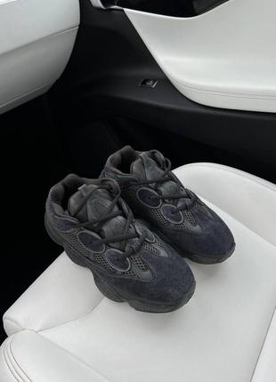 Мужские и женские кроссовки  adidas yeezy boost 500 black3 фото
