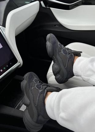 Мужские и женские кроссовки  adidas yeezy boost 500 black4 фото