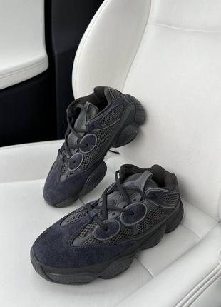 Мужские и женские кроссовки  adidas yeezy boost 500 black5 фото