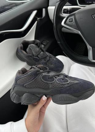 Мужские и женские кроссовки  adidas yeezy boost 500 black6 фото