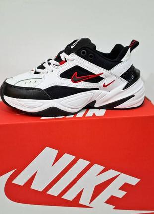 Чоловічі кросівки nike m2k tekno black white red v23 фото