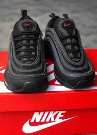 Женские кроссовки  nike air max 97 black red6 фото