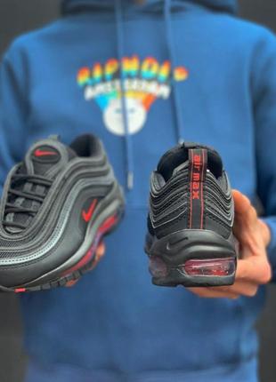 Женские кроссовки  nike air max 97 black red2 фото