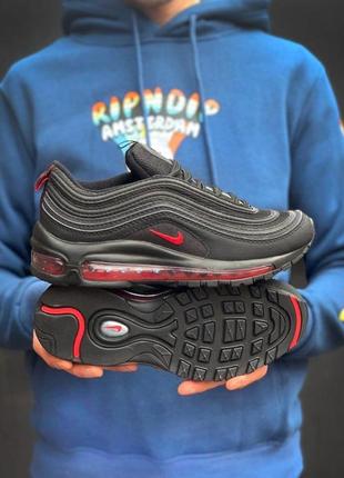 Женские кроссовки  nike air max 97 black red7 фото