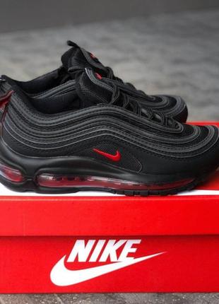 Женские кроссовки  nike air max 97 black red5 фото