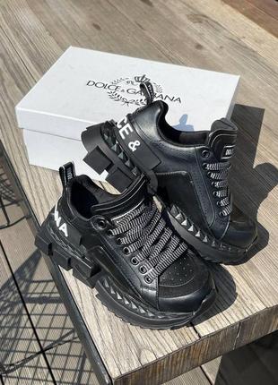 Женские кроссовки  dolce&gabbana super king black