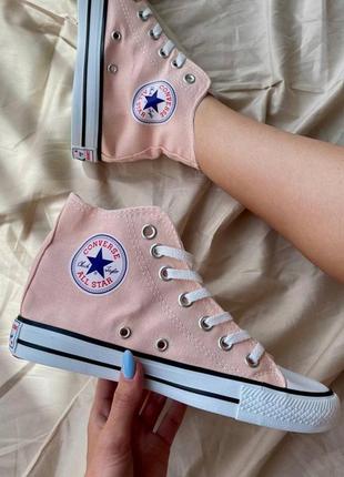 Кеды женские converse chuck taylor all star hi peach конверс4 фото