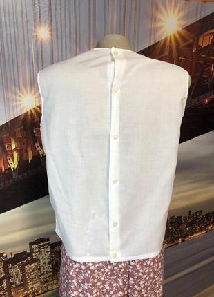 Кофта блуза без рукава біла4 фото