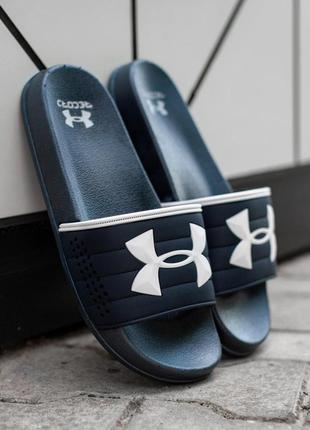 Шлепанцы мужские  under armour blue1 фото