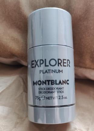 Montblanc explorer platinum deodorant stick парфюмированный дезодорант-стик