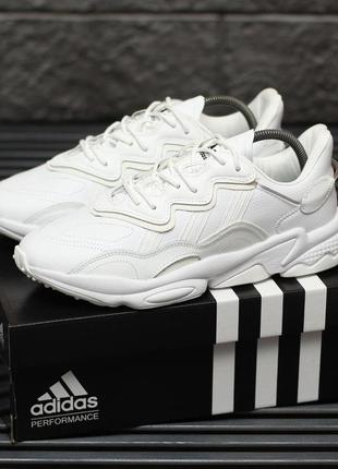 Мужские кроссовки  adidas ozweego adiprene pride white 14 фото