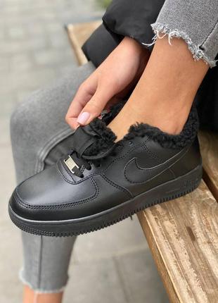 Женские кроссовки  nike air force low winter black