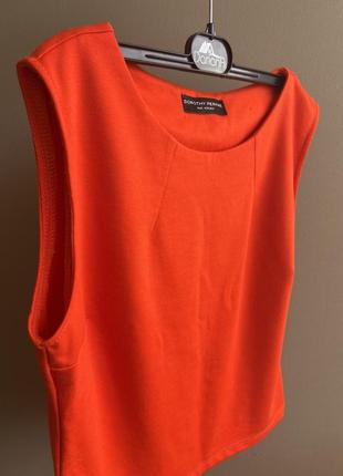 Блуза майка оранжевая яркая dorothy perkins стильная плотная хл9 фото