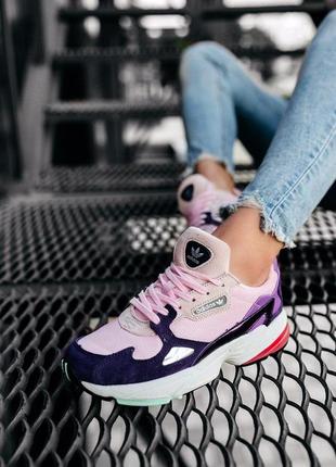 Женские кроссовки  adidas falcon "pink/purple/white"5 фото