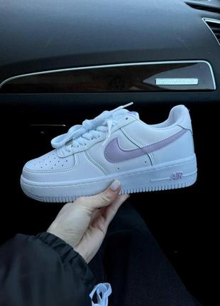 Женские кроссовки  nike air force 1 white purple3 фото