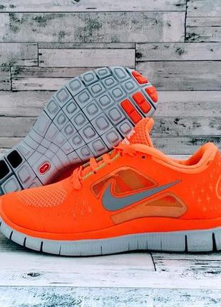 Мужские кроссовки  nike free run orange