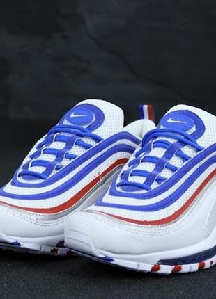 Мужские кроссовки  nike air max 97 white blue red